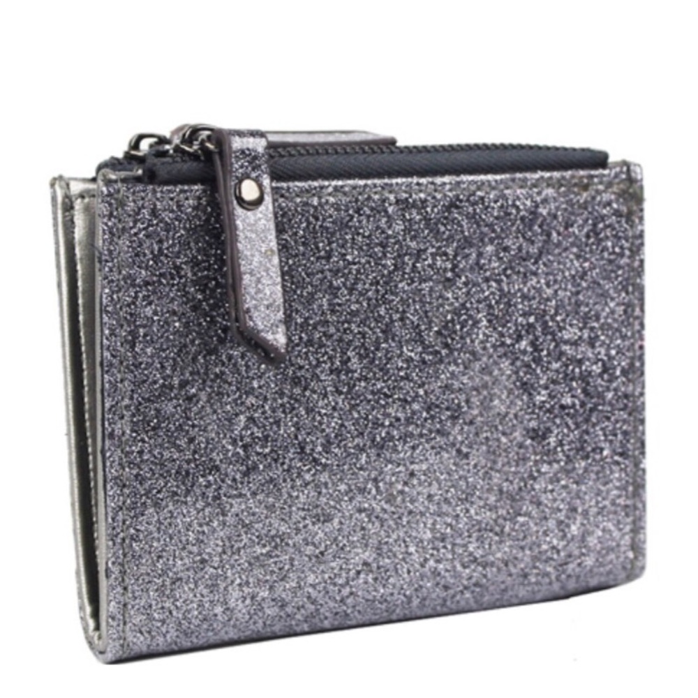 Patent Glitter Bi Fold Wallet